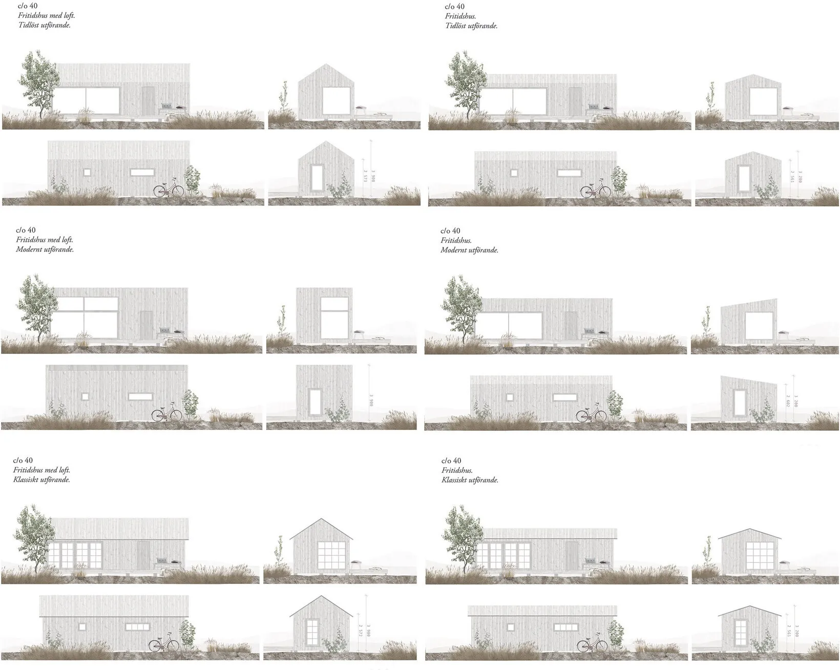 Elevations of the full c/o range