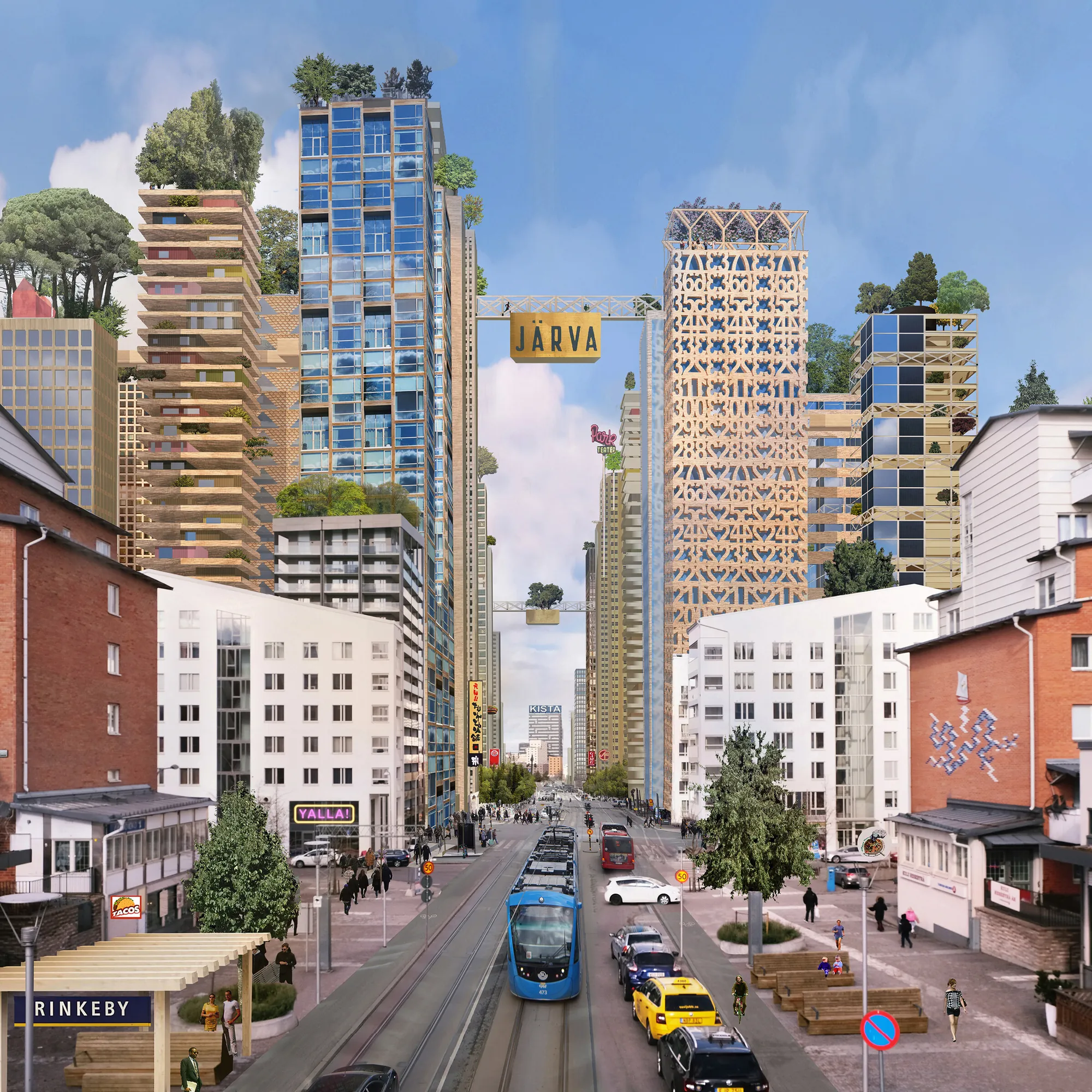 Rinkebystråket with the new tram line