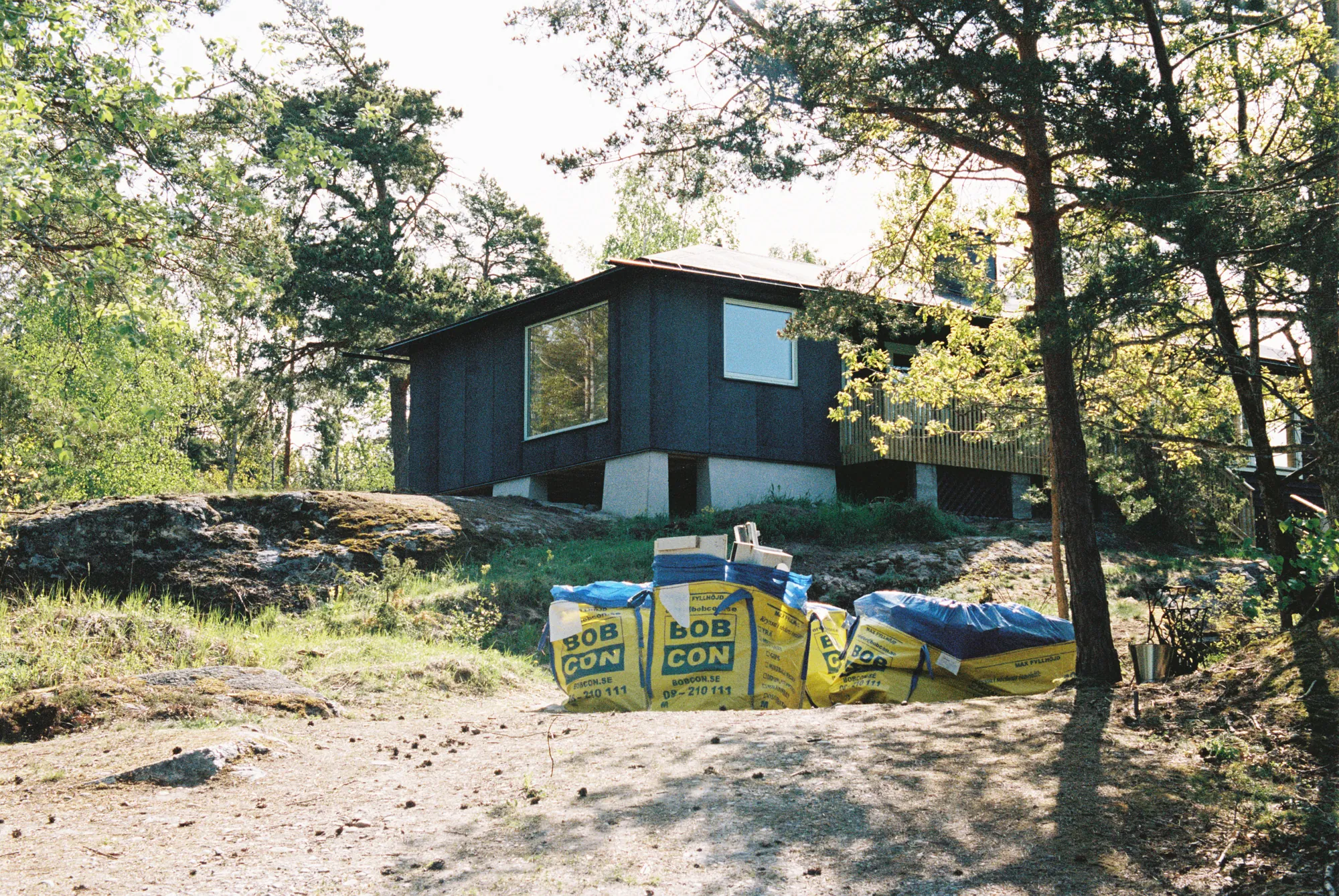 The house in its clearing on Torö